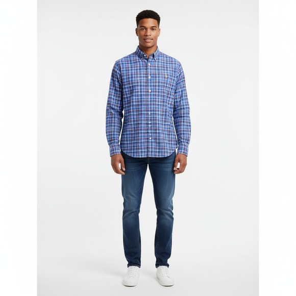 Ralph Lauren Shirt Mens L Plaid Classic Fit Button Down Embroidered Logo Casual - Picture 1 of 8